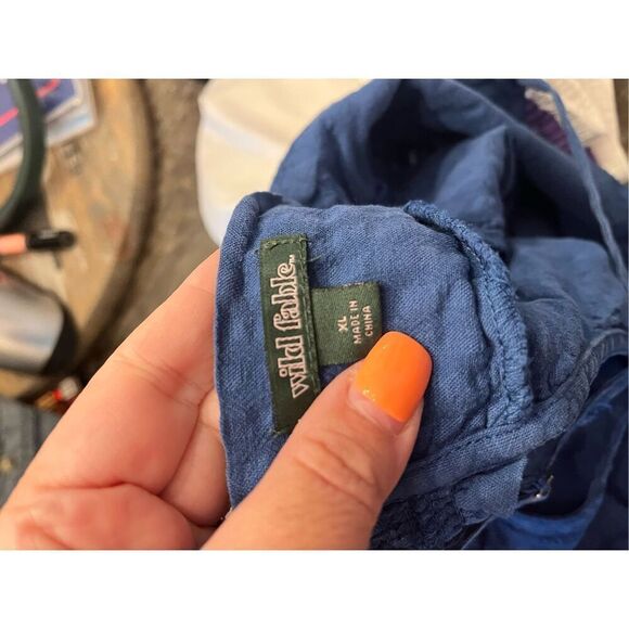 Wild Fable Navy Textured Back Band Mini Dress sz XL - Picture 6 of 7